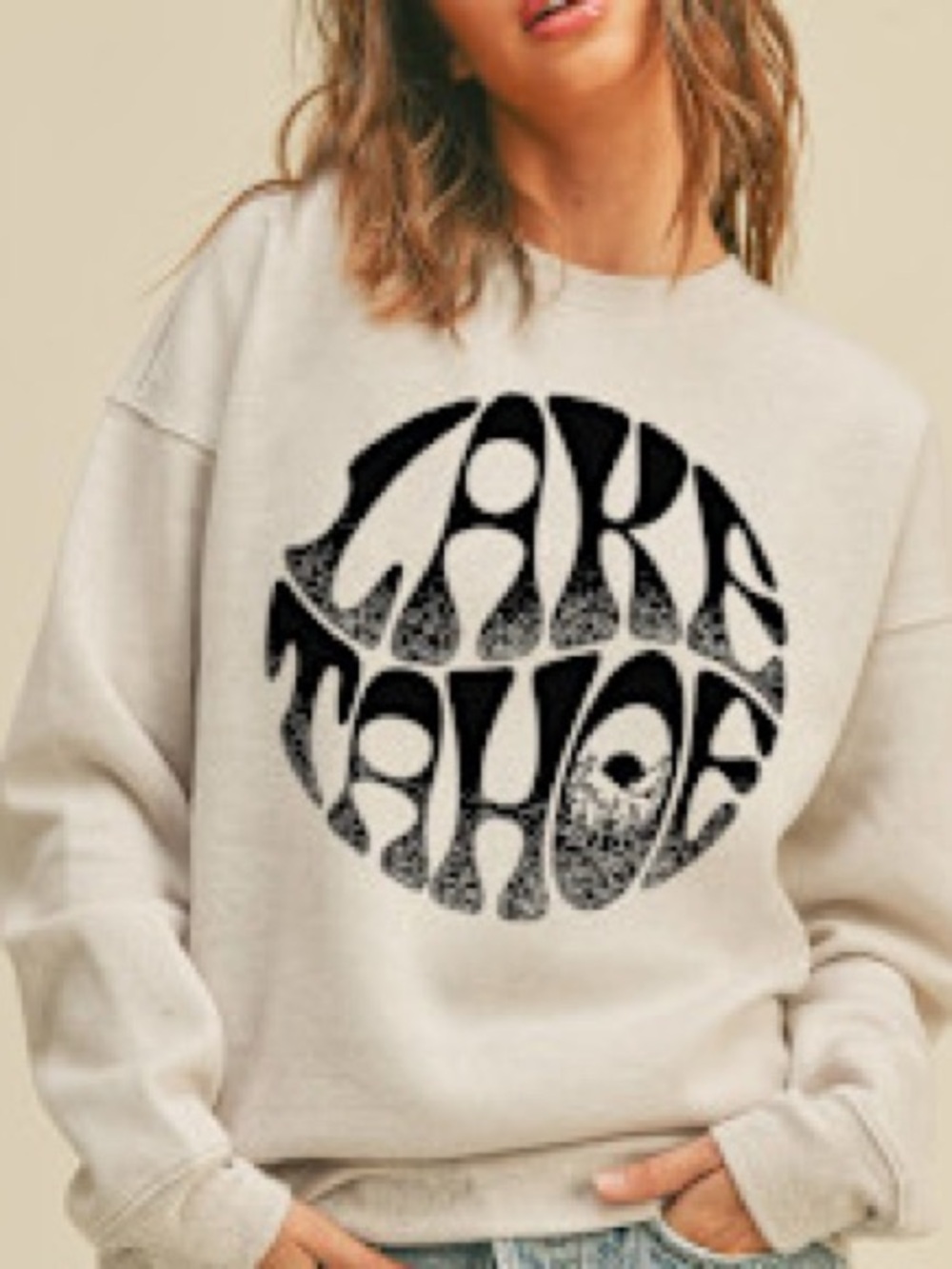 Lake Tahoe Graphic Sweatshirt Heather Dusty